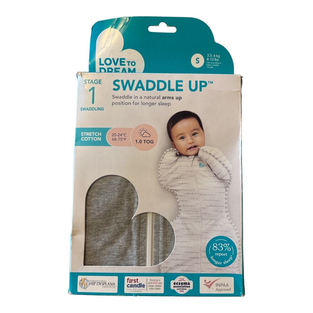 Love to Dream Swaddle UP Self-Soothing Sleep Sack Gray Size Small 8-13 lbs. NEW